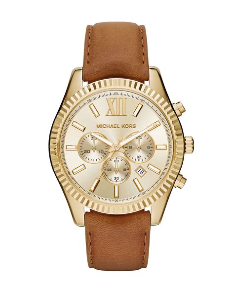 michael kors watches orange leather|Michael Kors watch leather women.